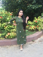 OLIVE GREEN KURTI